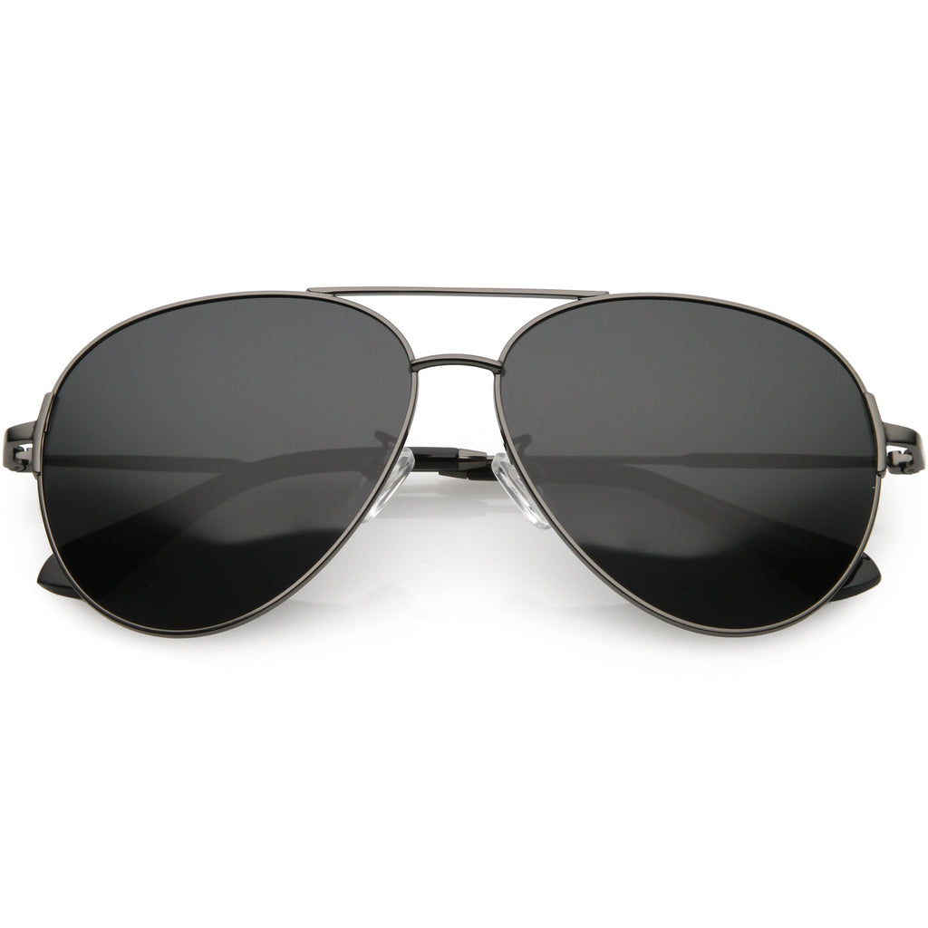 Oversize Metal Arms Polarized Lens Aviator Sunglasses C886