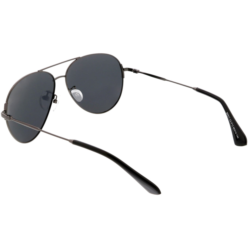 Oversize Metal Arms Polarized Lens Aviator Sunglasses C886
