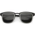 Classic Metal Polarized Lens Horn Rimmed Square Sunglasses C887