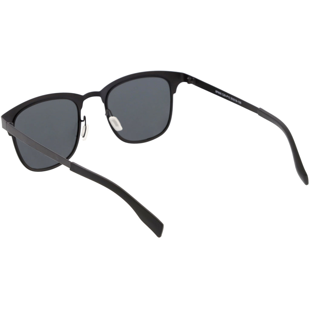 Classic Metal Polarized Lens Horn Rimmed Square Sunglasses C887