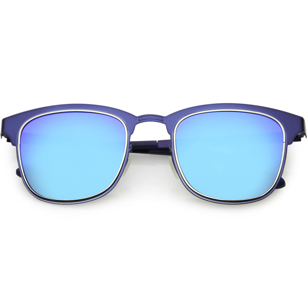 Classic Metal Polarized Lens Horn Rimmed Square Sunglasses C887