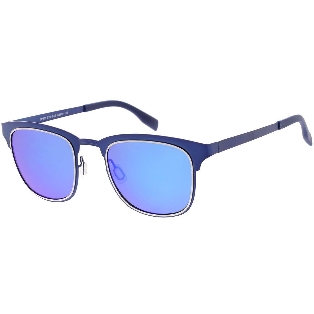 Classic Metal Polarized Lens Horn Rimmed Square Sunglasses C887