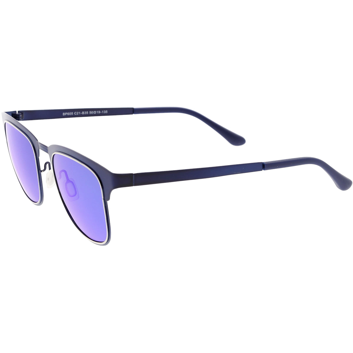 Classic Metal Polarized Lens Horn Rimmed Square Sunglasses C887