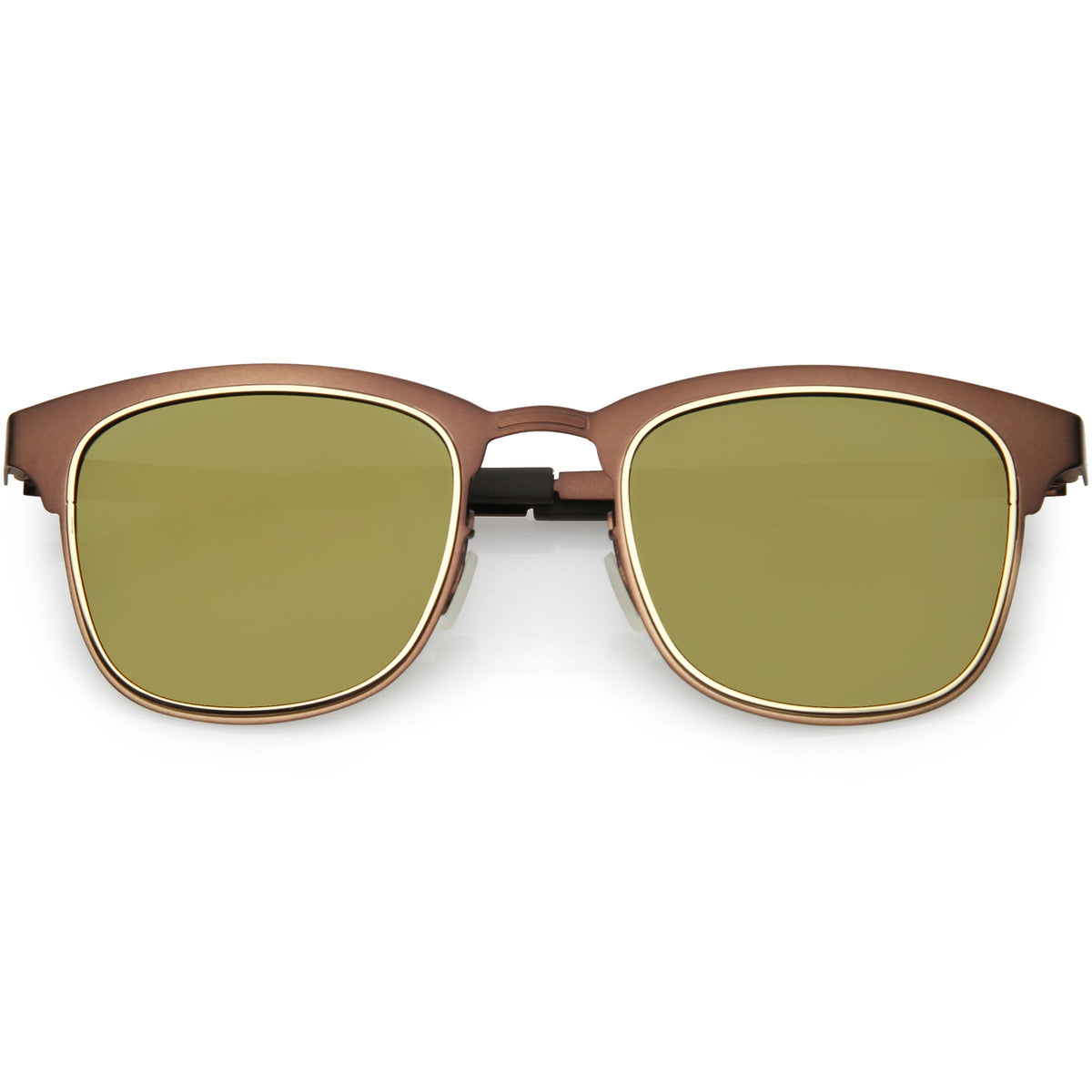 Classic Metal Polarized Lens Horn Rimmed Square Sunglasses C887