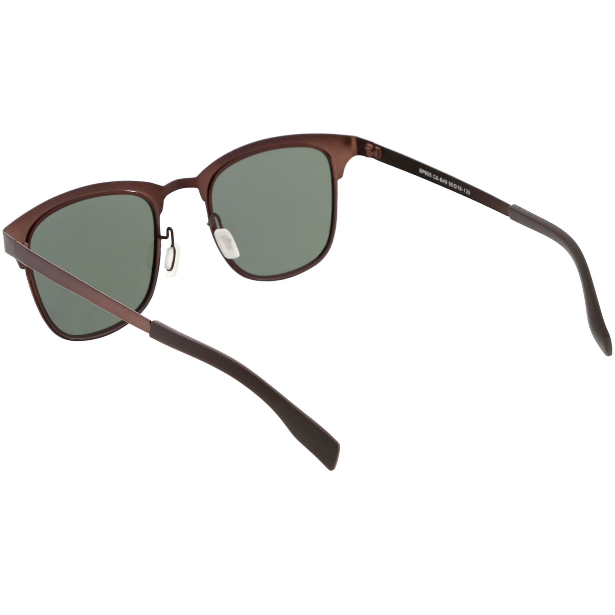 Classic Metal Polarized Lens Horn Rimmed Square Sunglasses C887