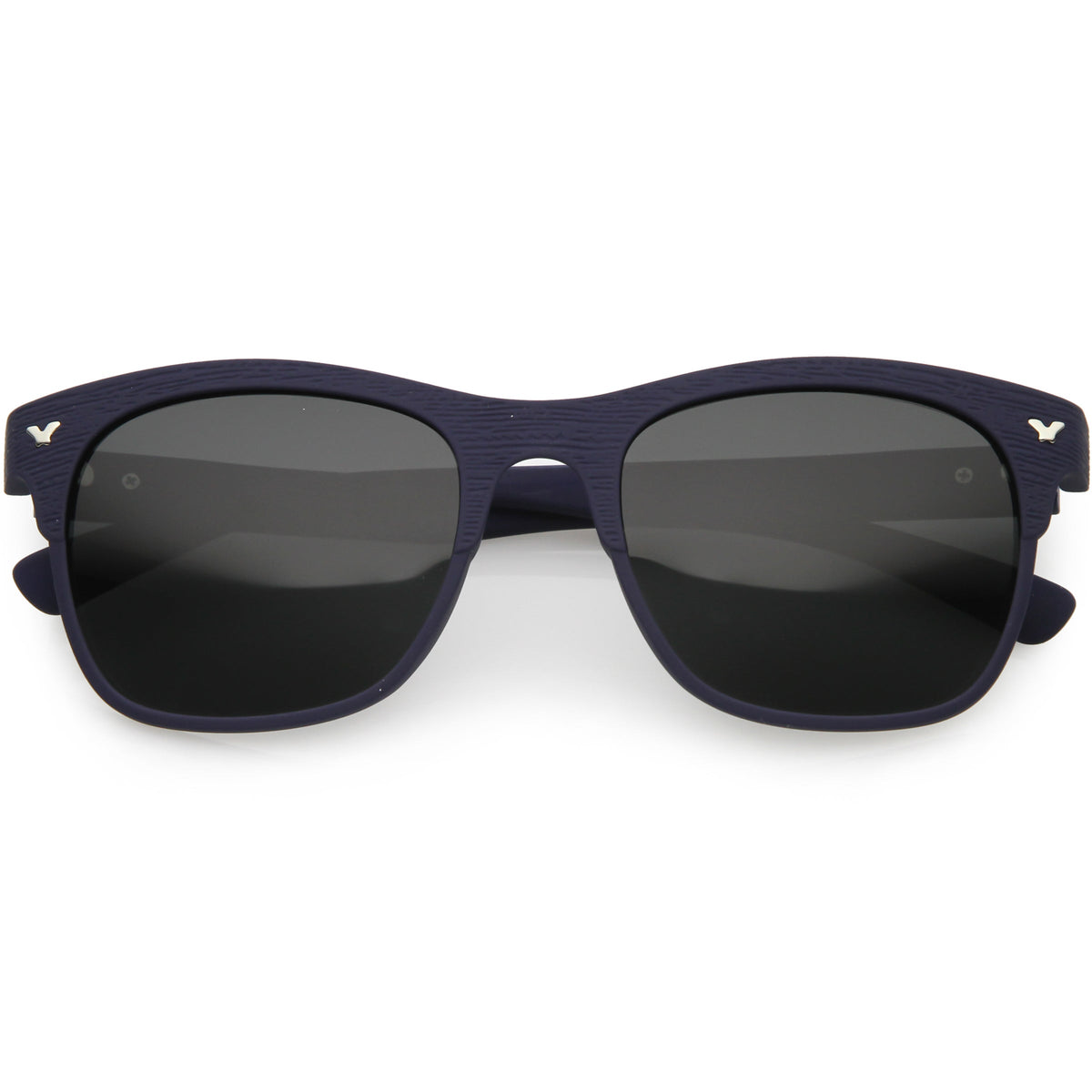 Polarized Lens Faux Wood Textured Horn Rimmed Square Sunglasses C889