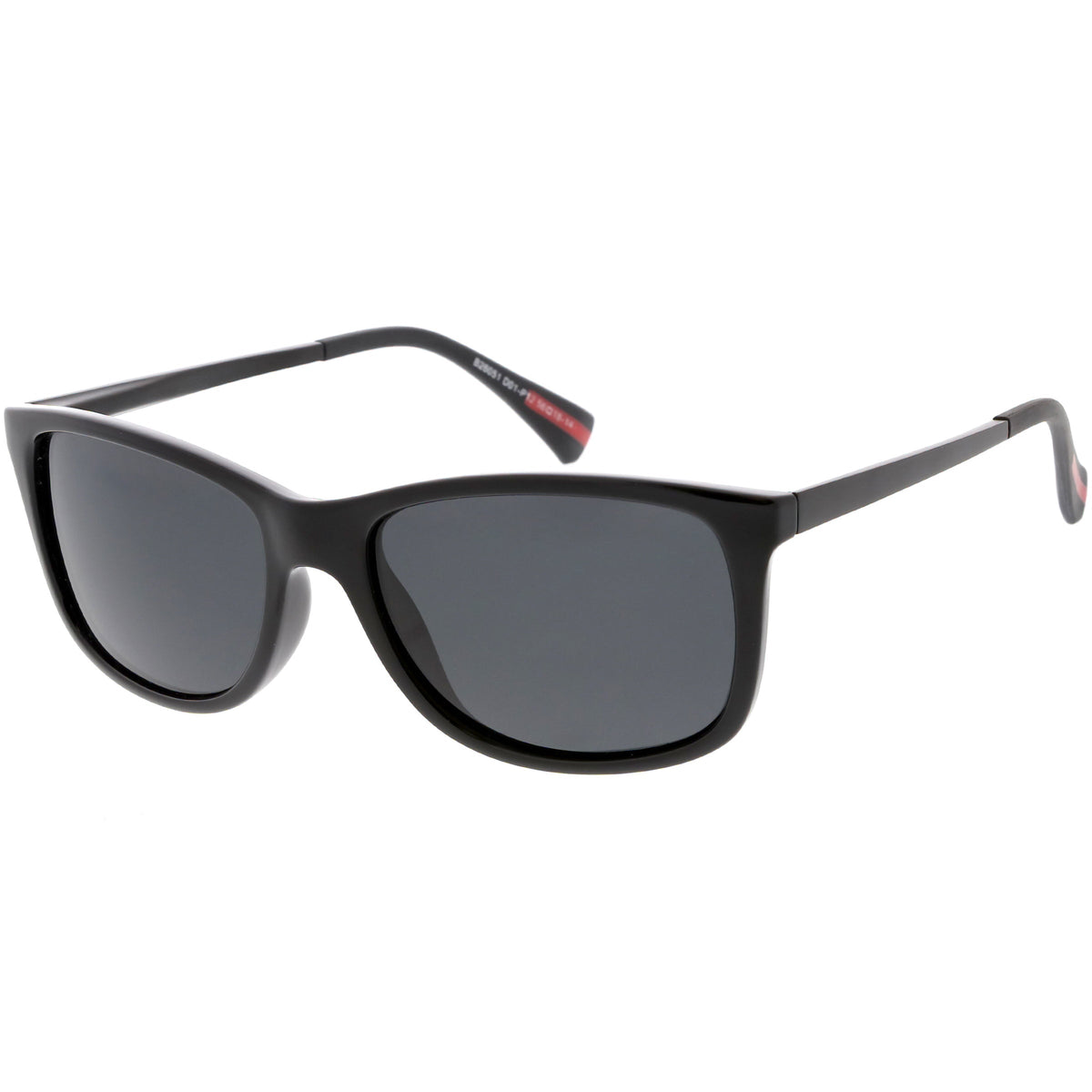 Classic Horn Rimmed Metal Arms Polarized Lens Square Sunglasses C891