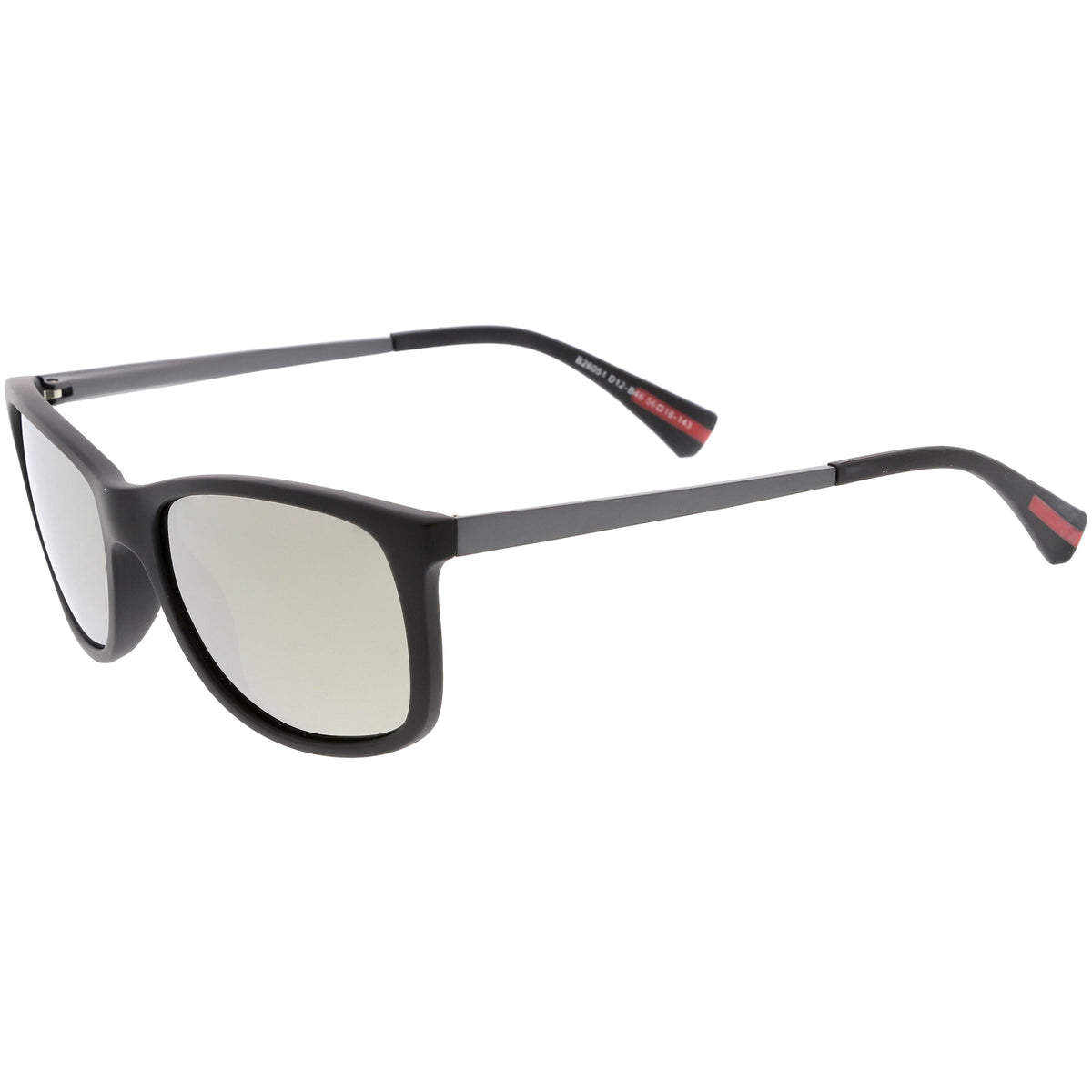 Classic Horn Rimmed Metal Arms Polarized Lens Square Sunglasses C891