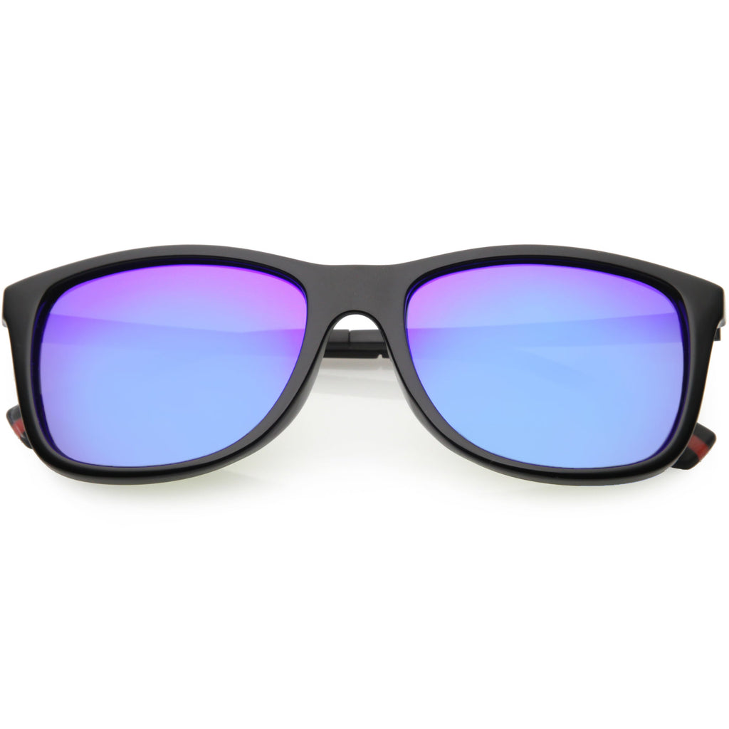 Classic Horn Rimmed Metal Arms Polarized Lens Square Sunglasses C891