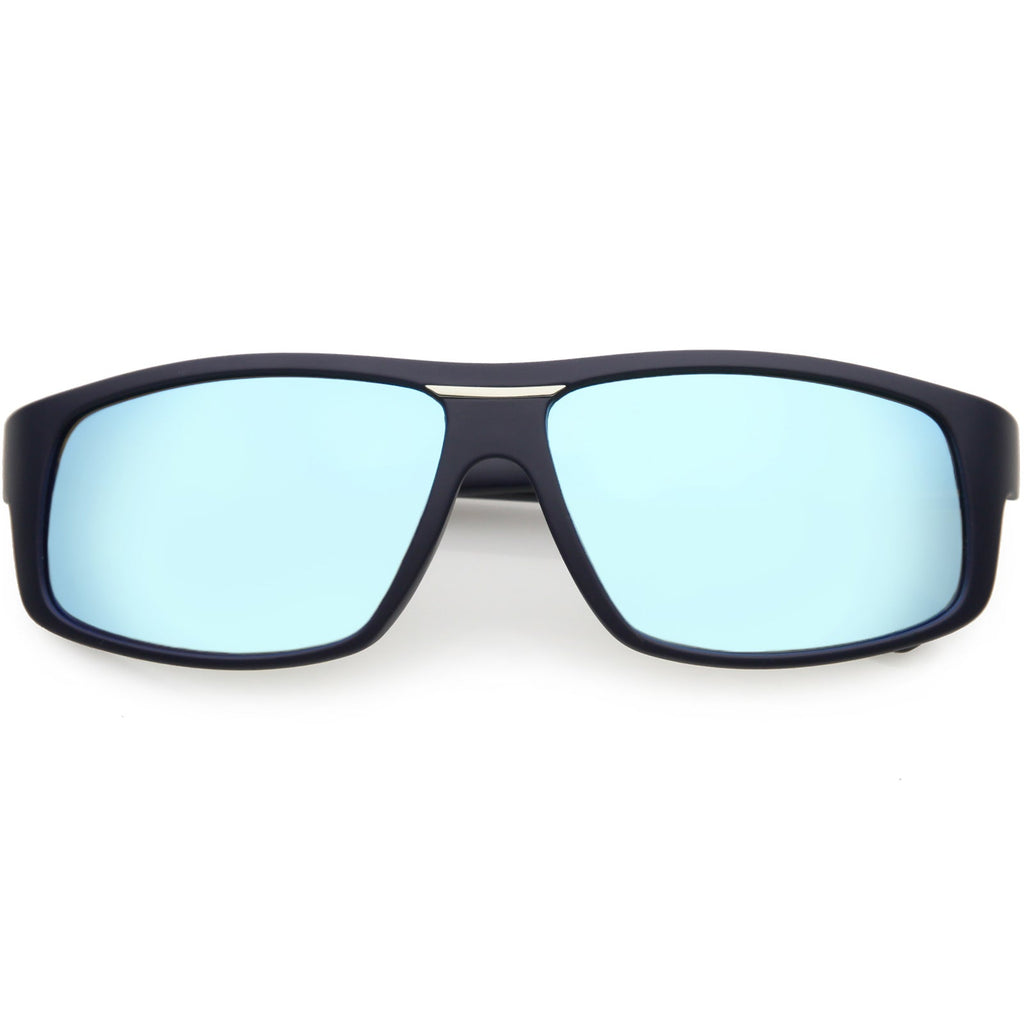 Lifestyle Flat Metal Arms  Polarized Lens Rectangle Sunglasses C892