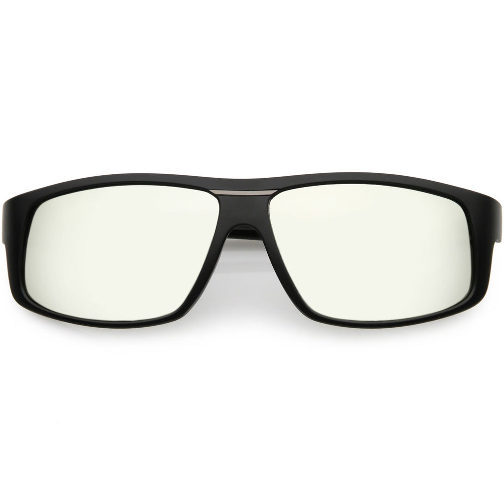 Lifestyle Flat Metal Arms  Polarized Lens Rectangle Sunglasses C892