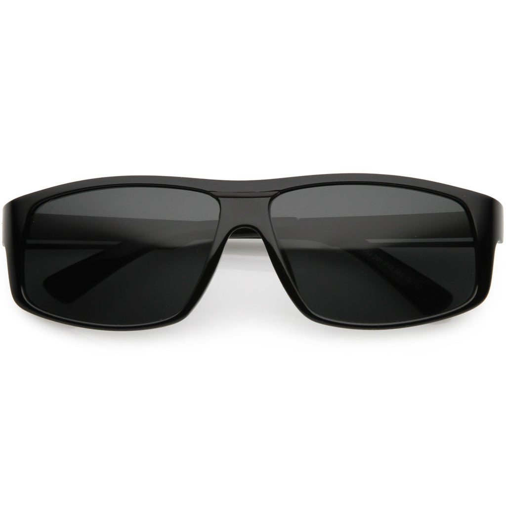 Lifestyle Flat Metal Arms  Polarized Lens Rectangle Sunglasses C892