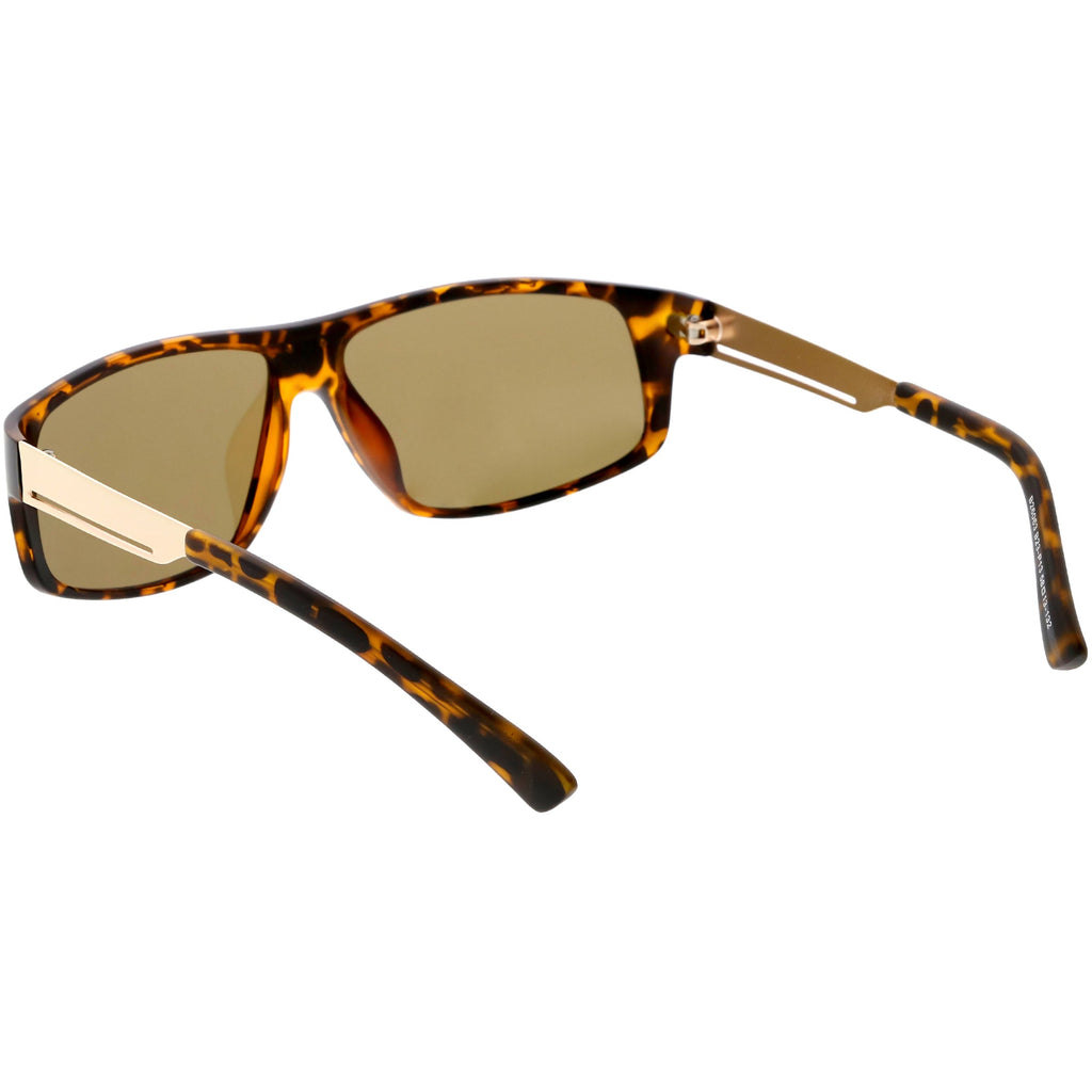 Lifestyle Flat Metal Arms  Polarized Lens Rectangle Sunglasses C892