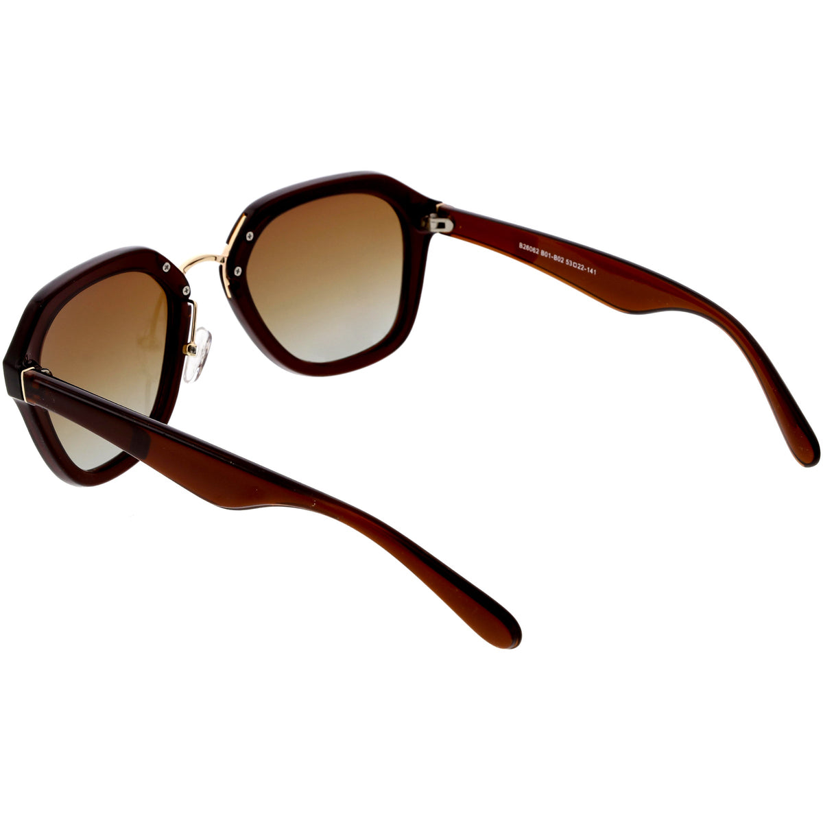 Women's Oversize Designer Geometric Polarized Lens Sunglasses C895