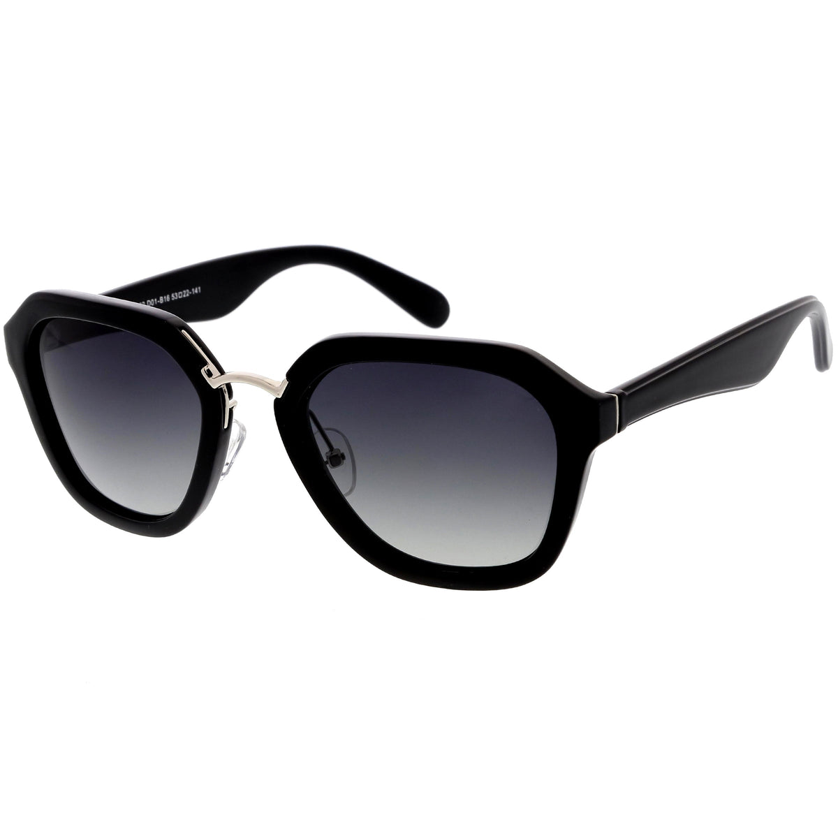 Women's Oversize Designer Geometric Polarized Lens Sunglasses C895