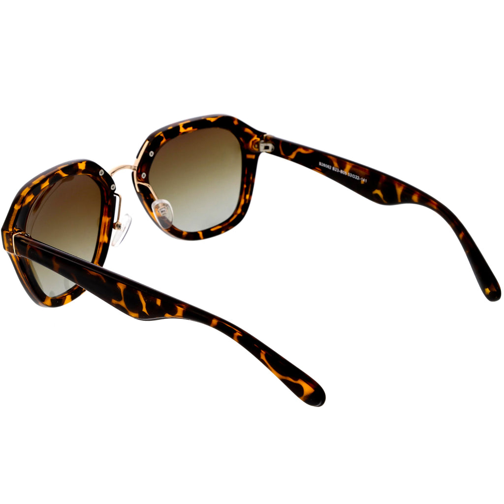Women's Oversize Designer Geometric Polarized Lens Sunglasses C895