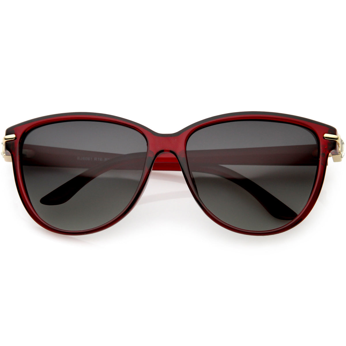 Rhinestone Accented Oversize Cat Eye Sunglasses Polarized Lens C901