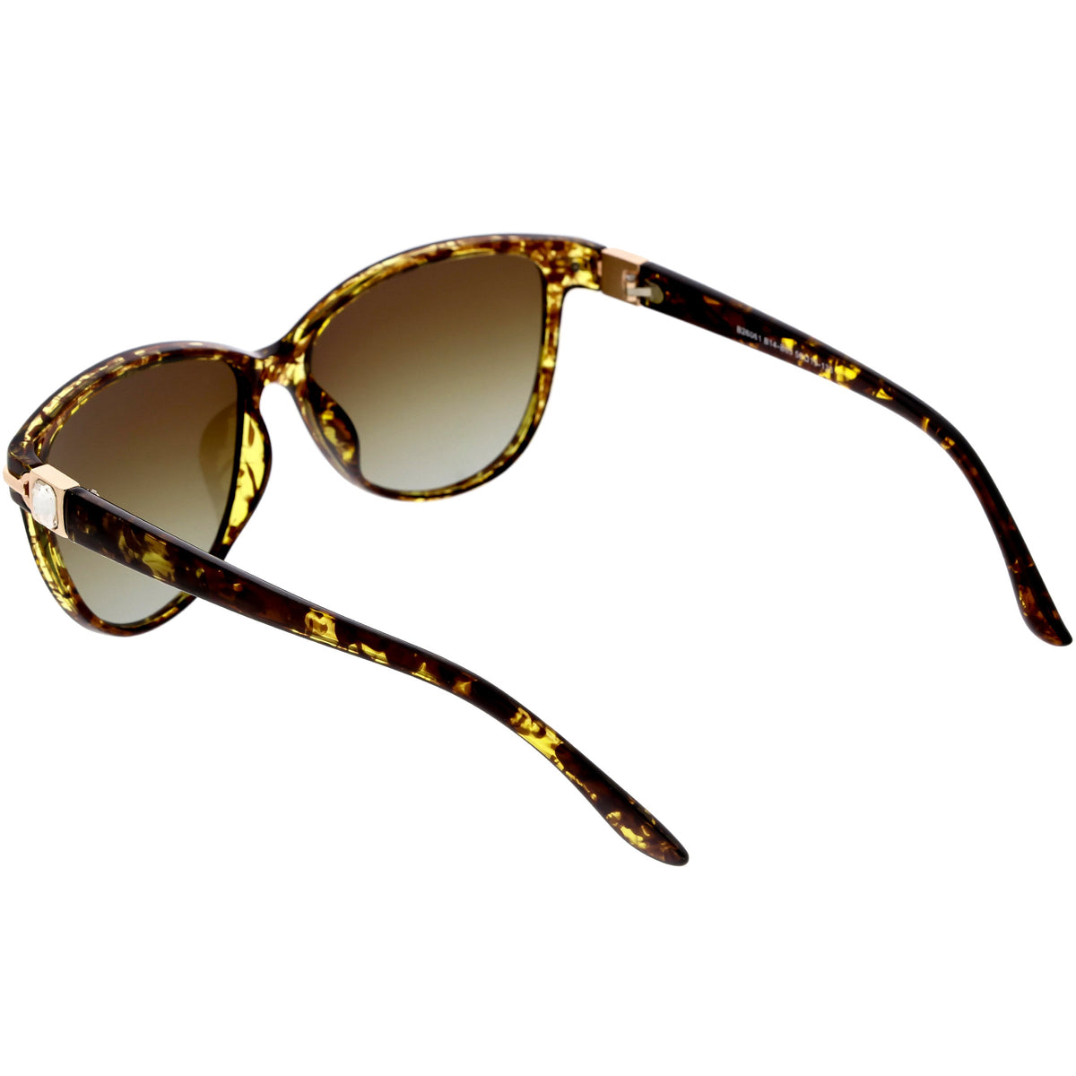 Rhinestone Accented Oversize Cat Eye Sunglasses Polarized Lens C901