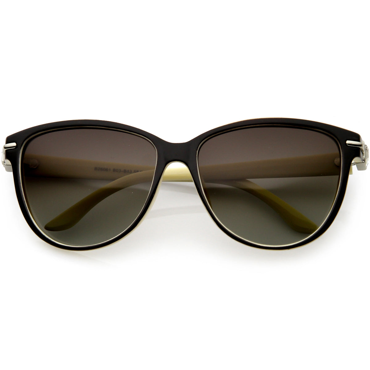 Rhinestone Accented Oversize Cat Eye Sunglasses Polarized Lens C901