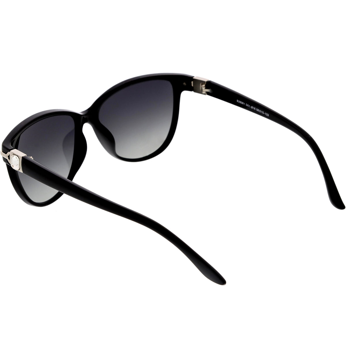 Rhinestone Accented Oversize Cat Eye Sunglasses Polarized Lens C901