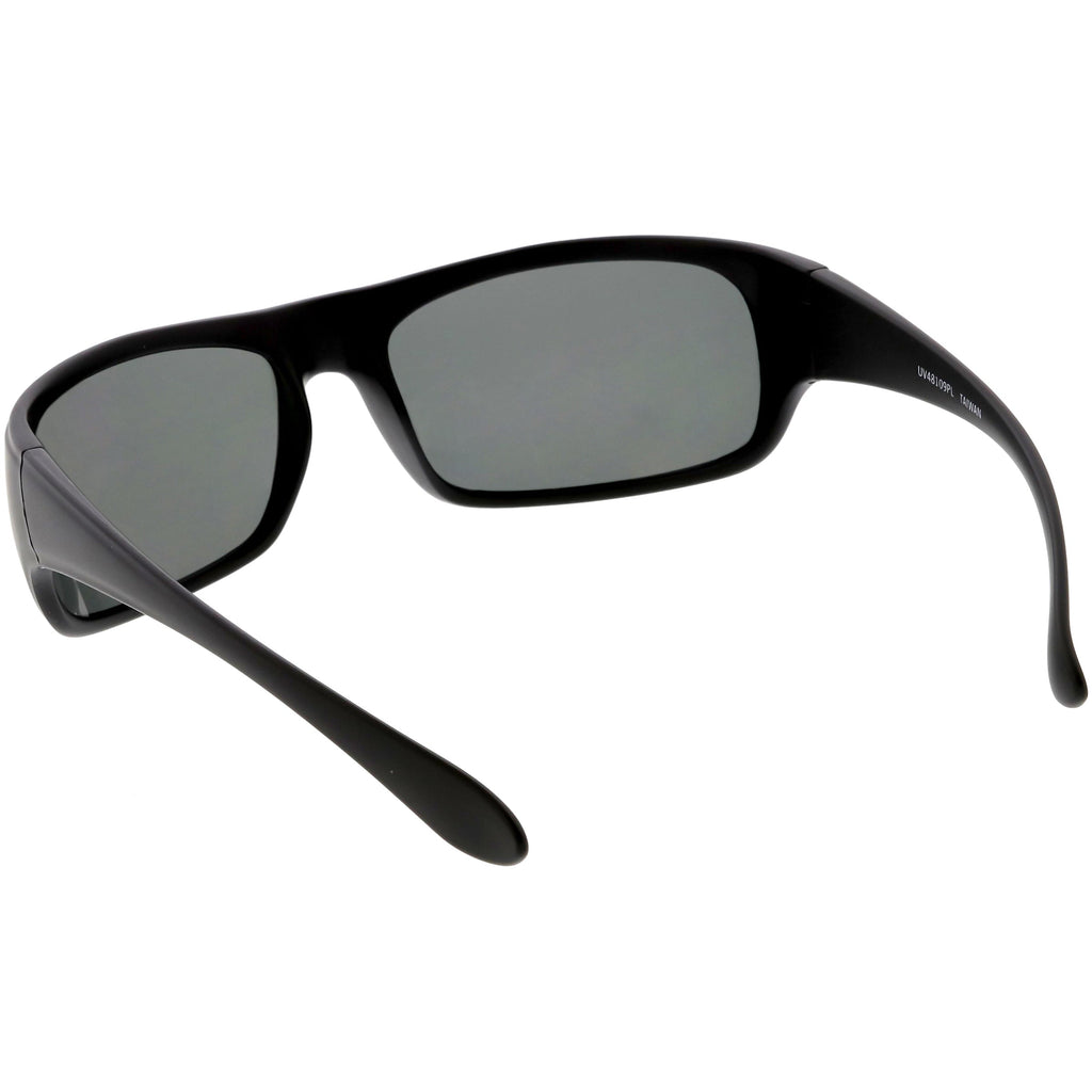 Active Lifestyle Polarized Lens Sports Wrap Rectangle Sunglasses C903