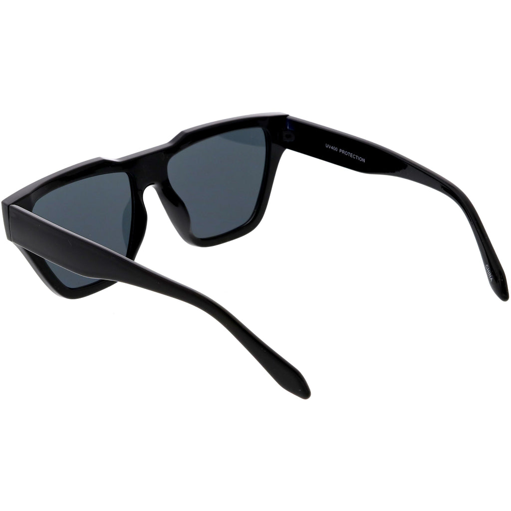 Retro Modern Horned Rim Flat Top Square Aviator Sunglasses C920