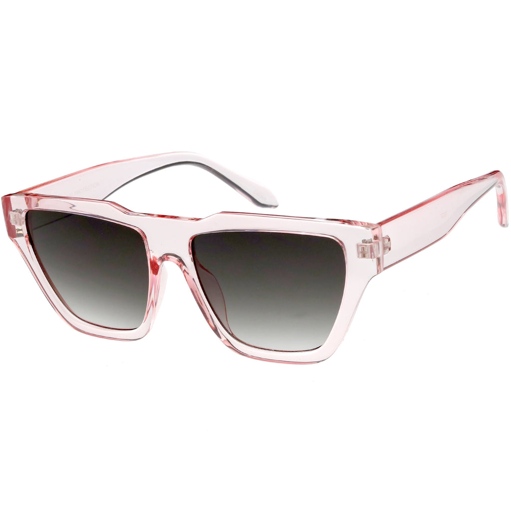 Retro Modern Horned Rim Flat Top Square Aviator Sunglasses C920