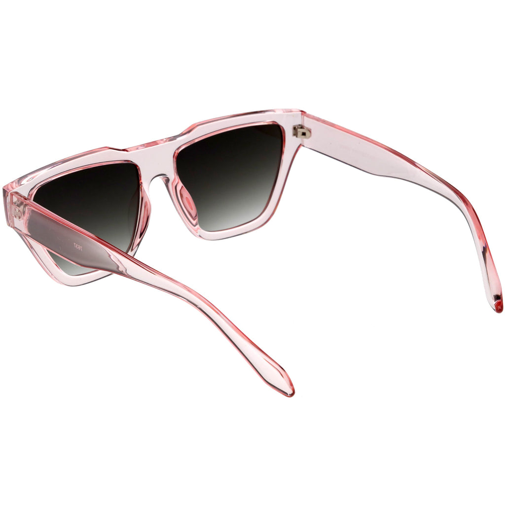 Retro Modern Horned Rim Flat Top Square Aviator Sunglasses C920
