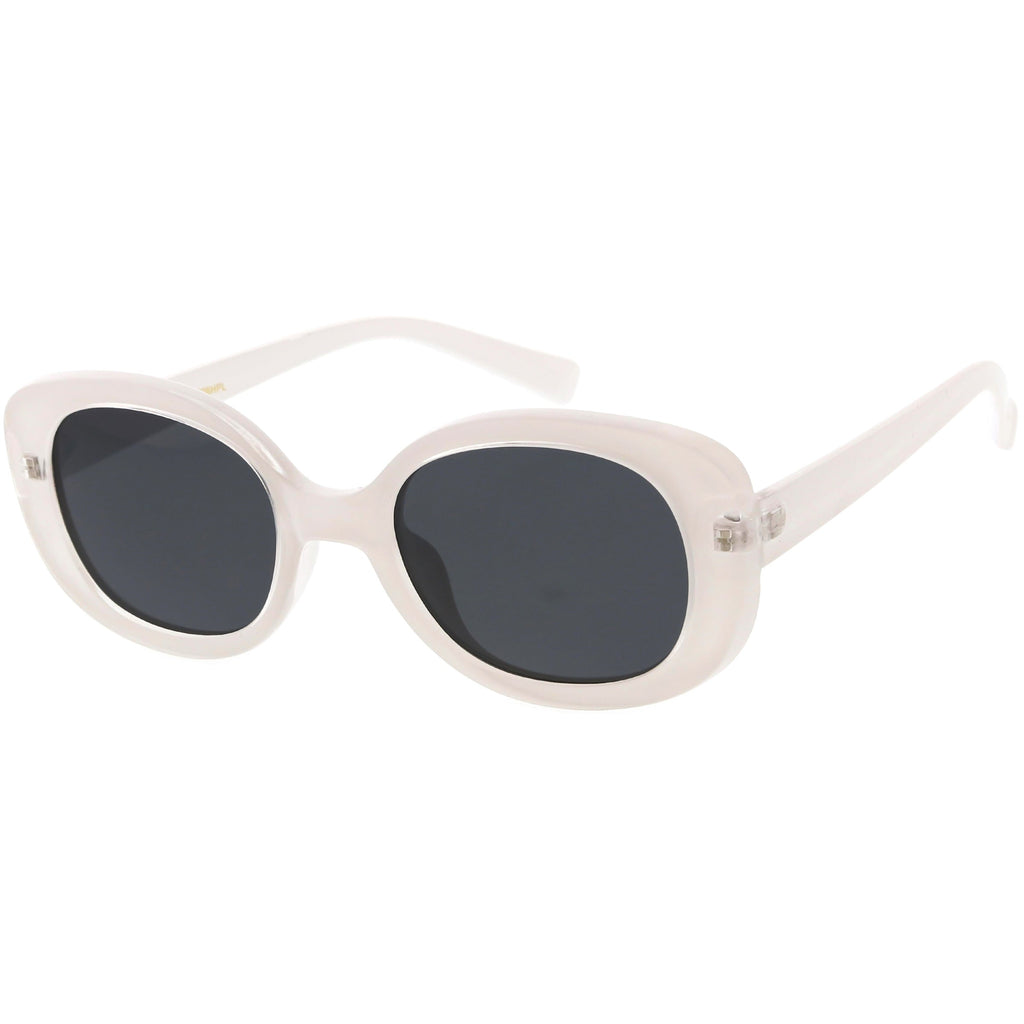 Retro Polarized Lens Wide Arms Oval Sunglasses C926