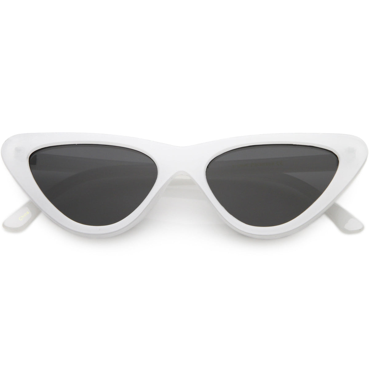 Polarized Neutral Colored Lens Small Thick Cat Eye Sunglasses C927
