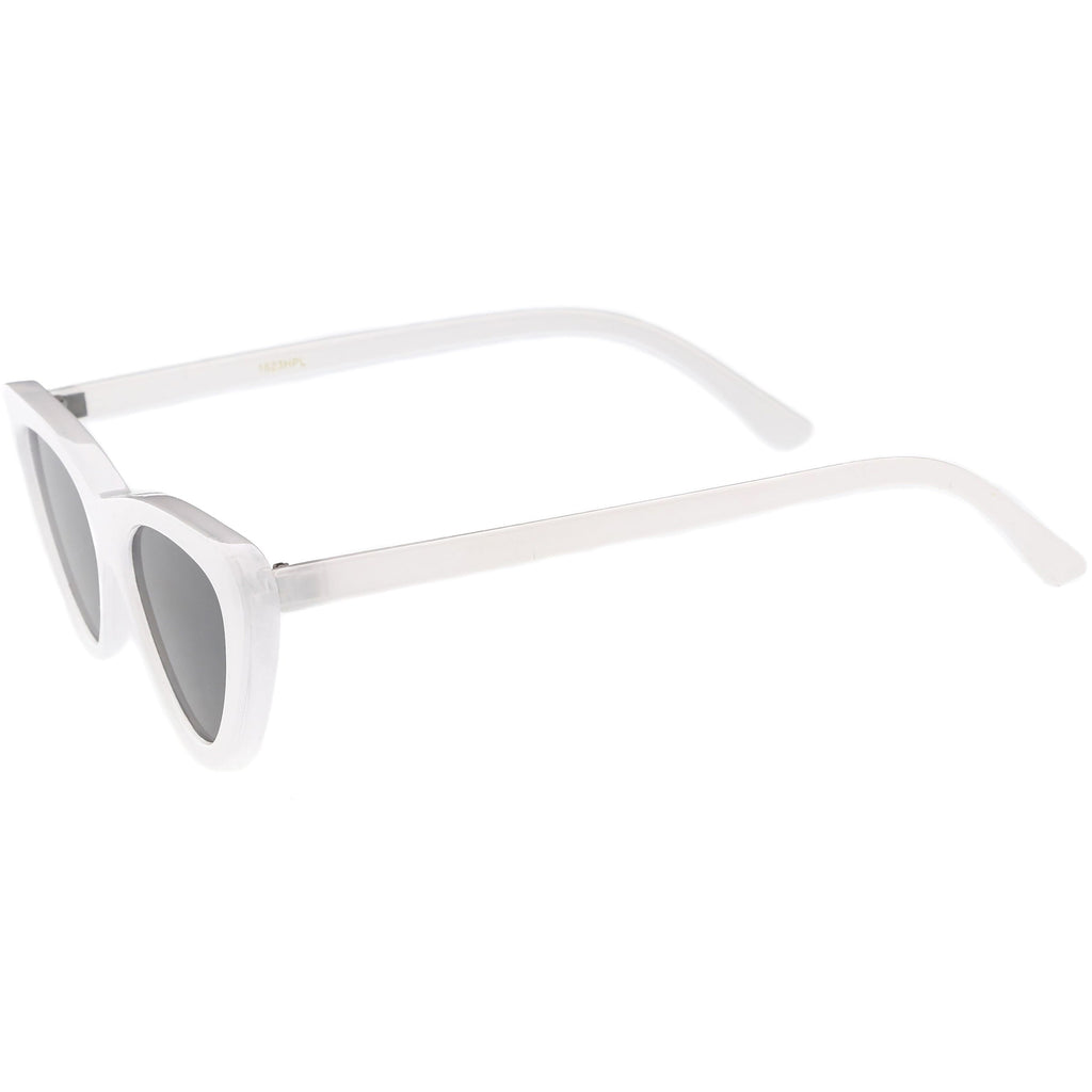 Polarized Neutral Colored Lens Small Thick Cat Eye Sunglasses C927