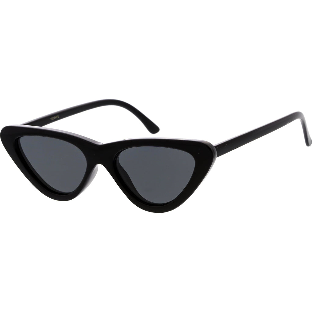Polarized Neutral Colored Lens Small Thick Cat Eye Sunglasses C927
