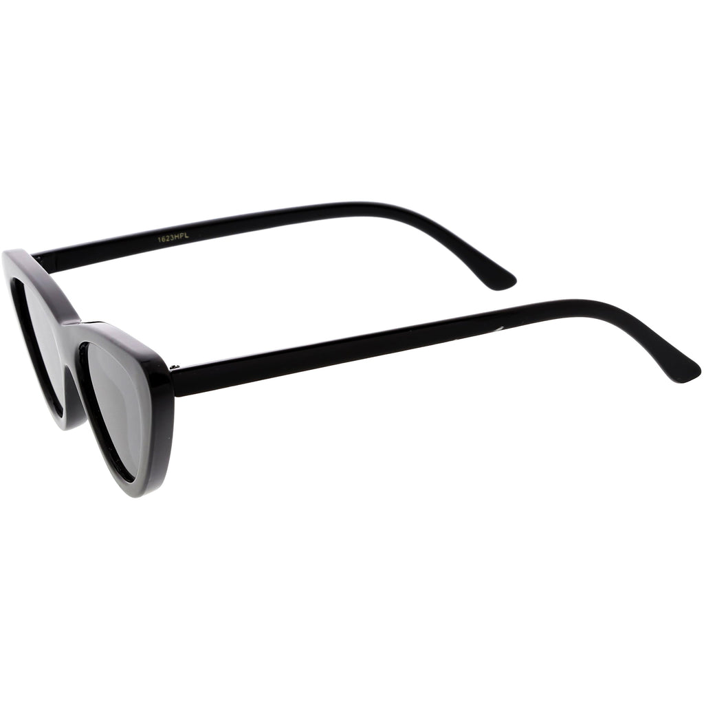 Polarized Neutral Colored Lens Small Thick Cat Eye Sunglasses C927