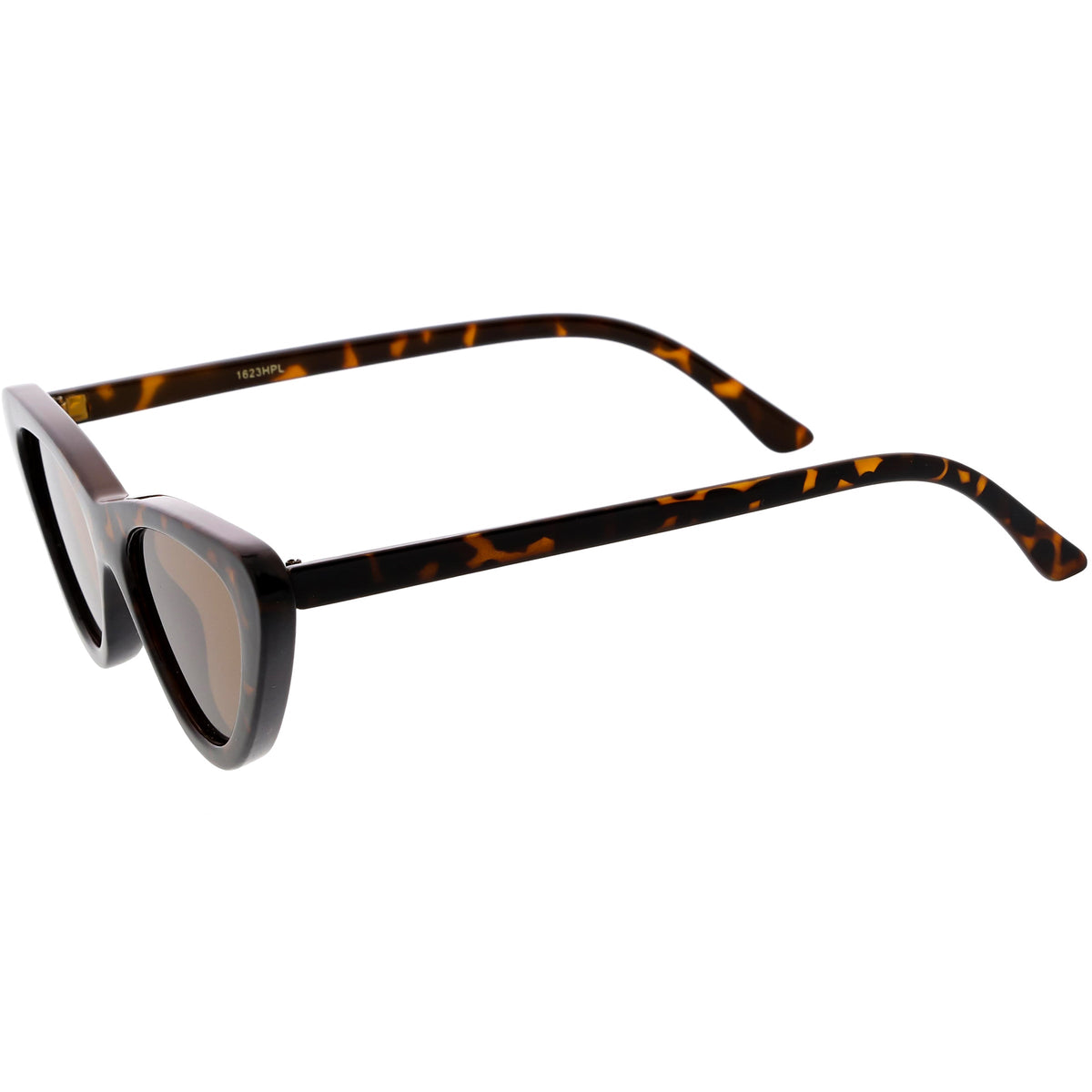 Polarized Neutral Colored Lens Small Thick Cat Eye Sunglasses C927