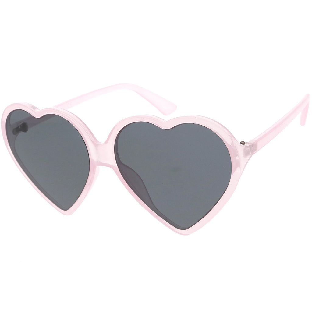 Women's Oversize Heart Shape Color Tone Sunglasses C931