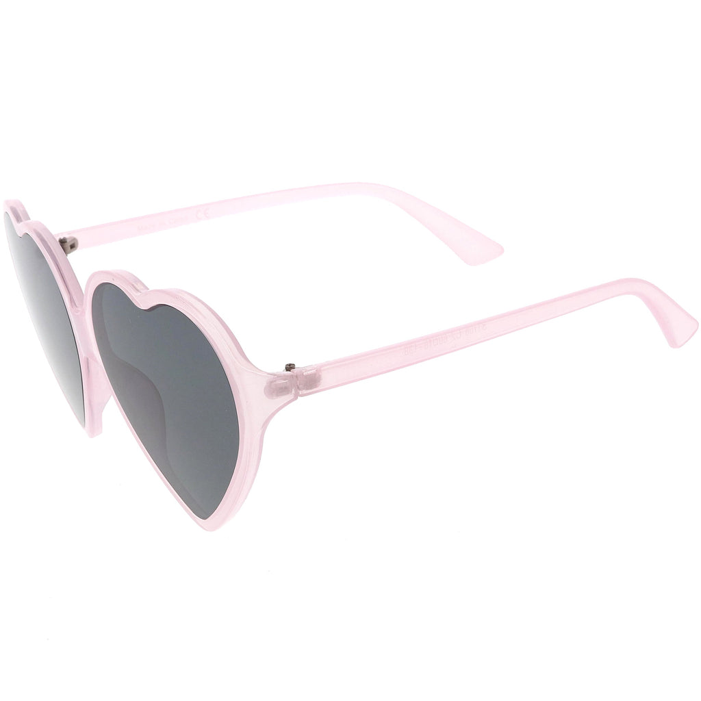 Women's Oversize Heart Shape Color Tone Sunglasses C931
