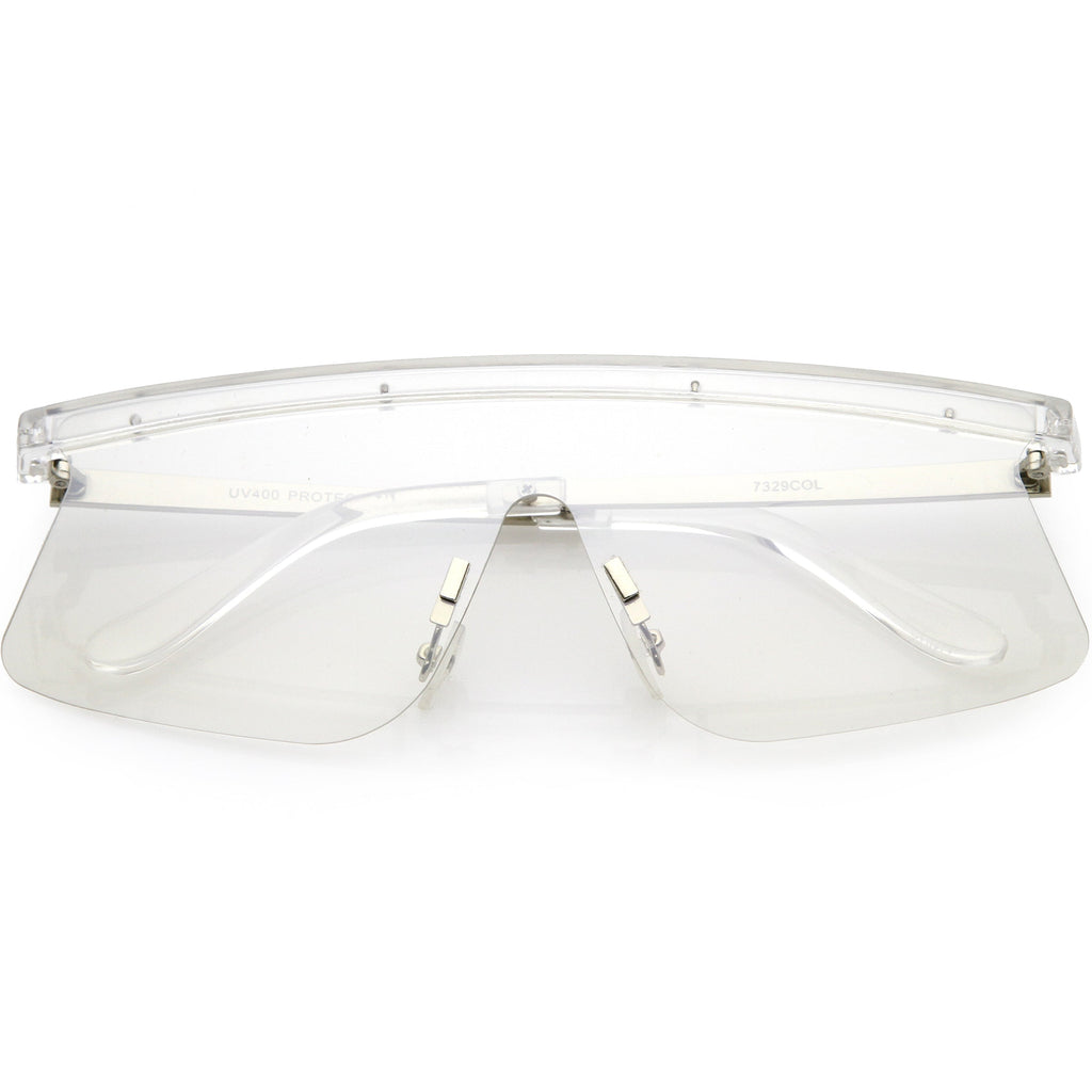 Retro Modern Blade Cut Shield Sports Sunglasses C941