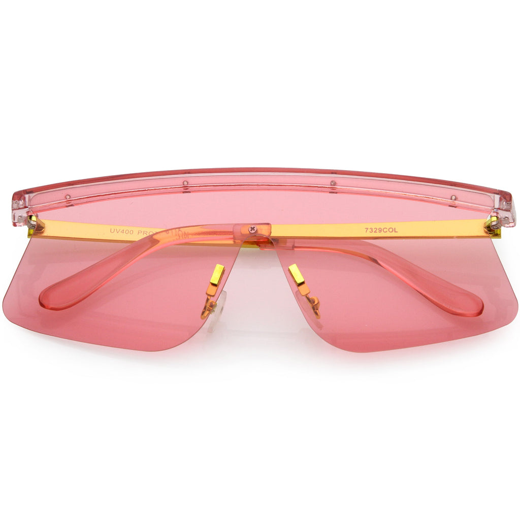 Retro Modern Blade Cut Shield Sports Sunglasses C941