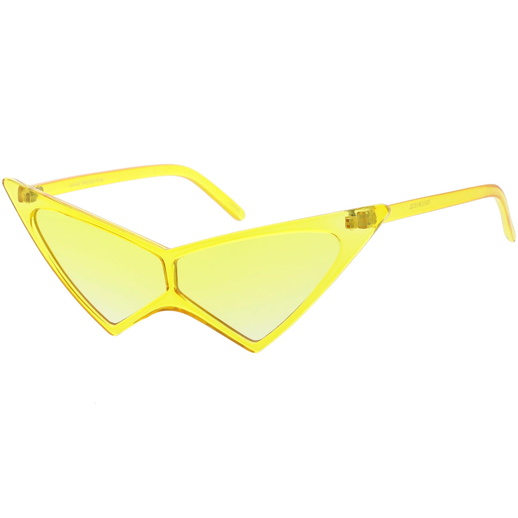Women's Rock N Roll Color Tone Sharp Tip Cat Eye Sunglasses C945