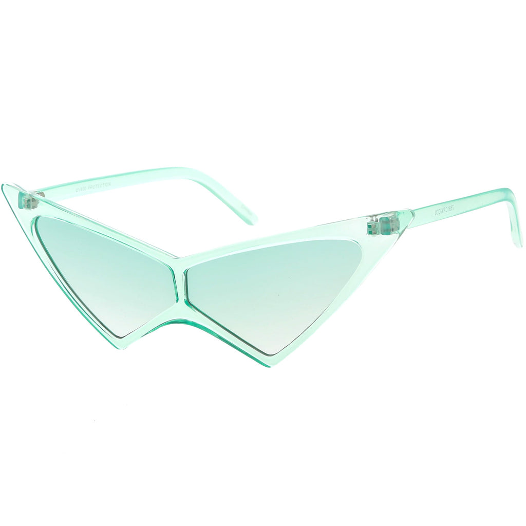 Women's Rock N Roll Color Tone Sharp Tip Cat Eye Sunglasses C945