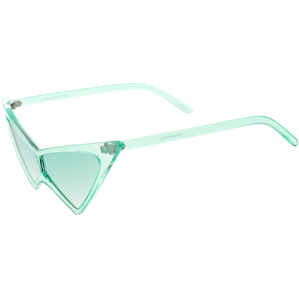 Women's Rock N Roll Color Tone Sharp Tip Cat Eye Sunglasses C945
