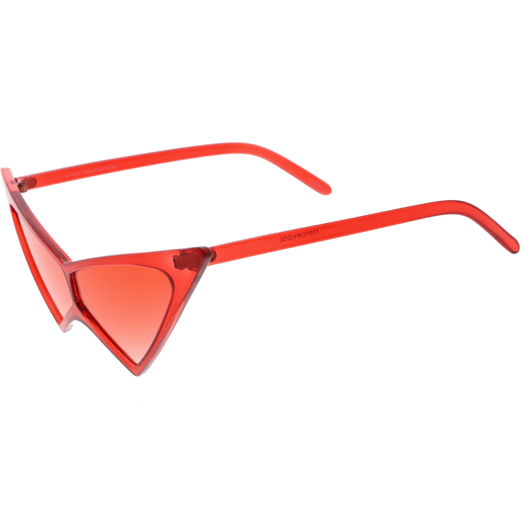 Women's Rock N Roll Color Tone Sharp Tip Cat Eye Sunglasses C945