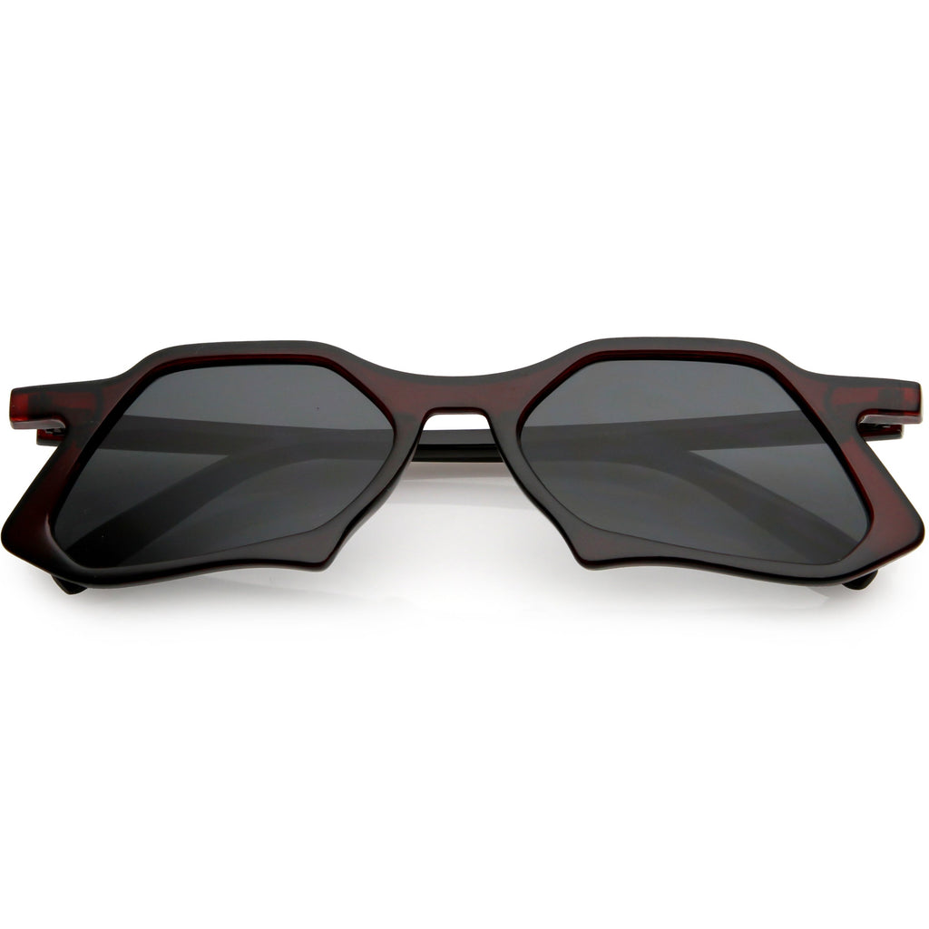 Retro Unique Groovy Geometric High Temple Sunglasses C949