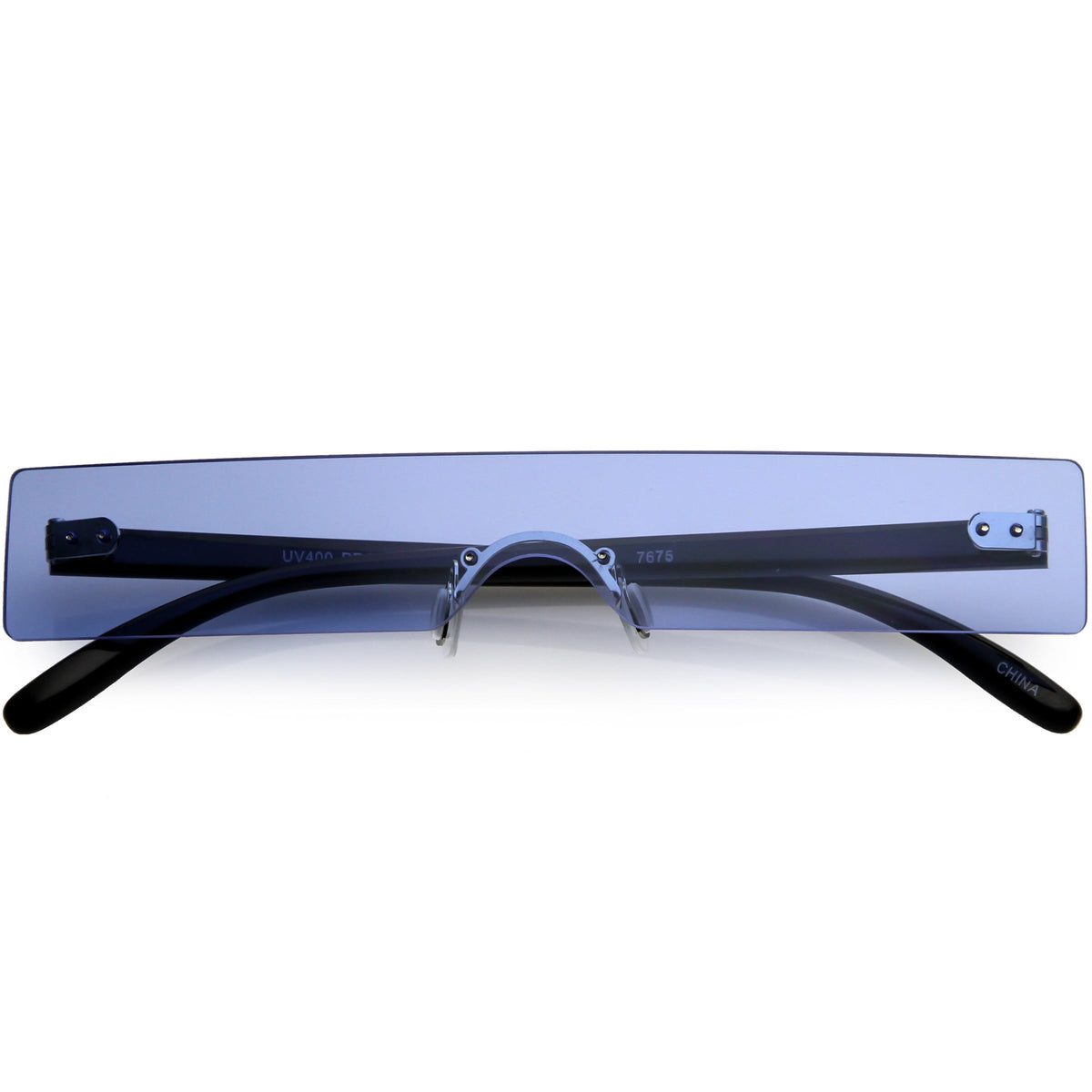 Retro 1990's Futuristic Eye Scanner Flat Color Tone Lens Sunglasses C950