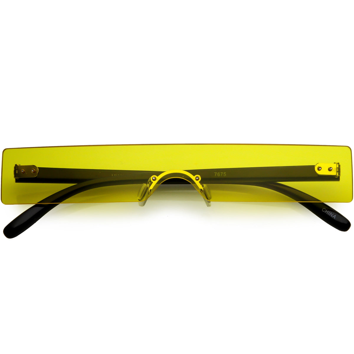Retro 1990's Futuristic Eye Scanner Flat Color Tone Lens Sunglasses C950