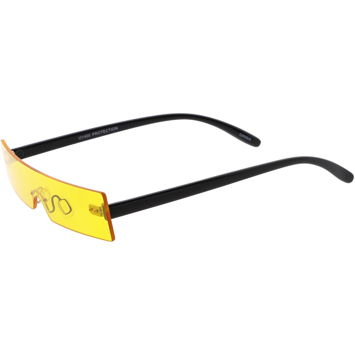 Retro 1990's Futuristic Eye Scanner Flat Color Tone Lens Sunglasses C950