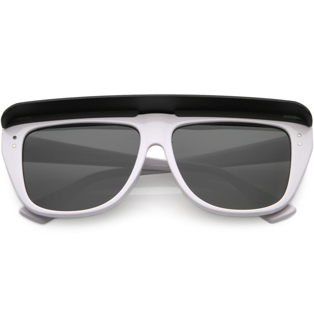 Retro 1980's Life Guard Poolside Flat Top Visor Sunglasses C951