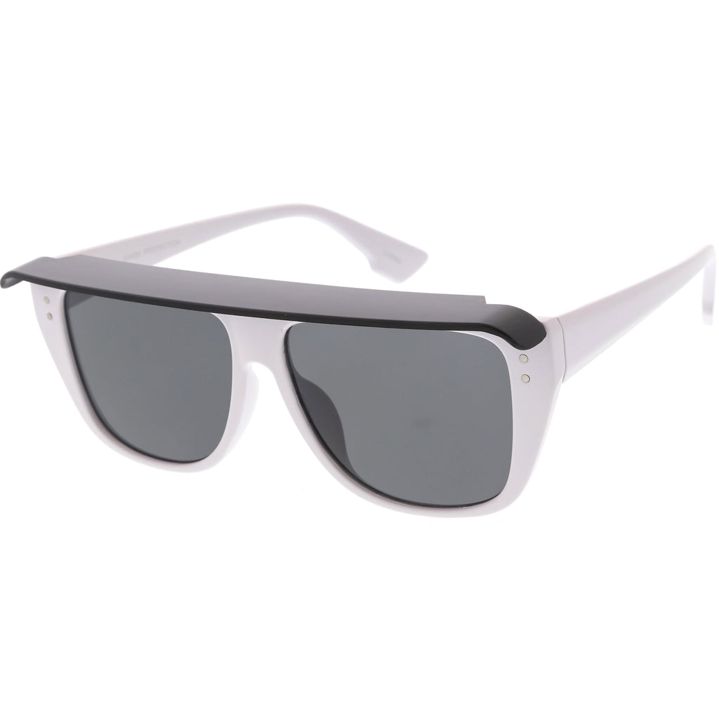 Retro 1980's Life Guard Poolside Flat Top Visor Sunglasses C951