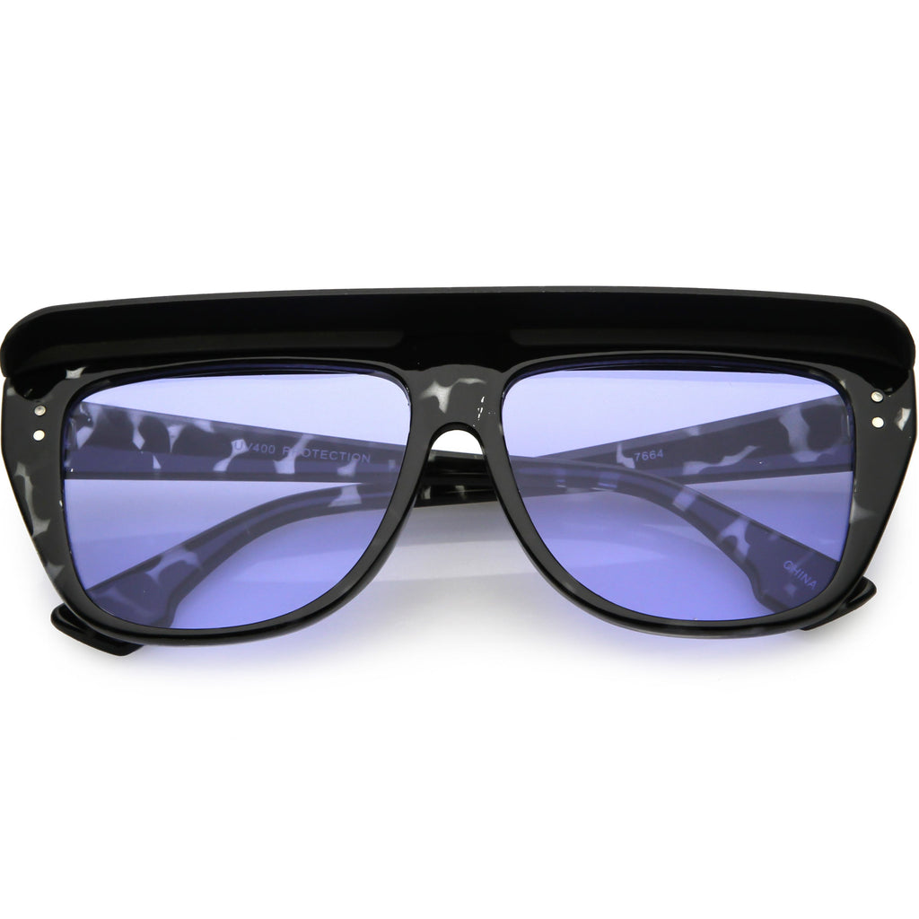 Retro 1980's Life Guard Poolside Flat Top Visor Sunglasses C951
