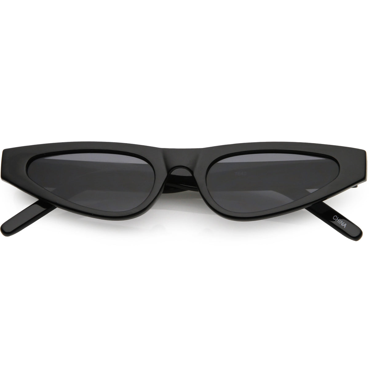 Women's Small Retro Angled Thick Frame Cat Eye Sunglasses C952